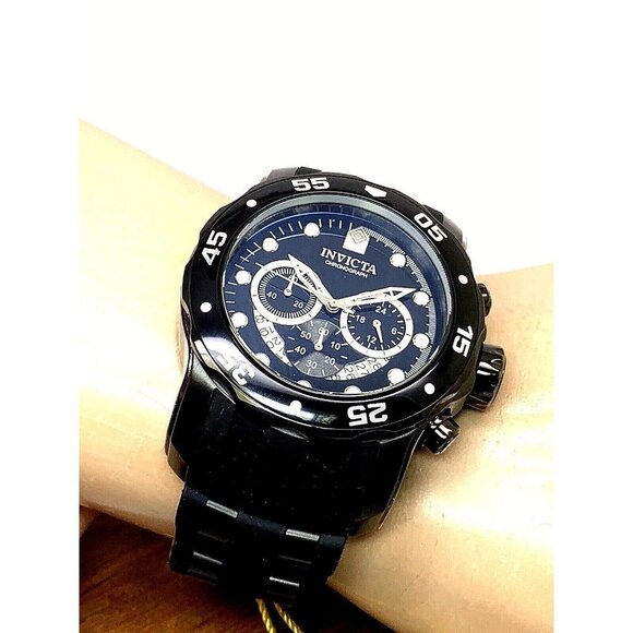 Invicta Men's Watch 6986 Pro Diver Quartz Chronograph Black Dial Rubber Band - Picture 6 of 13